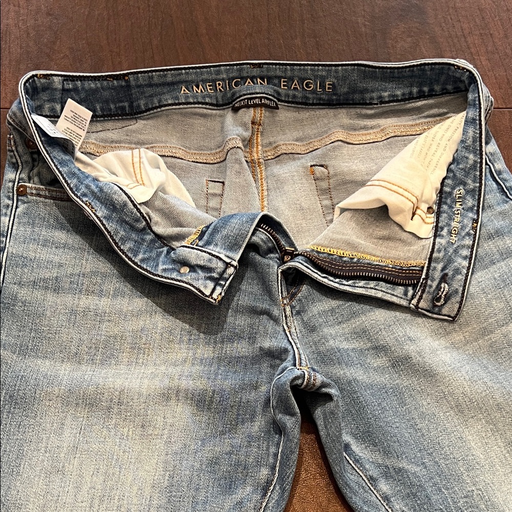 American Eagle Outfitters Men's Slim Straight Ne(x)t Level Airflex Jeans 36x32 - Picture 5 of 12